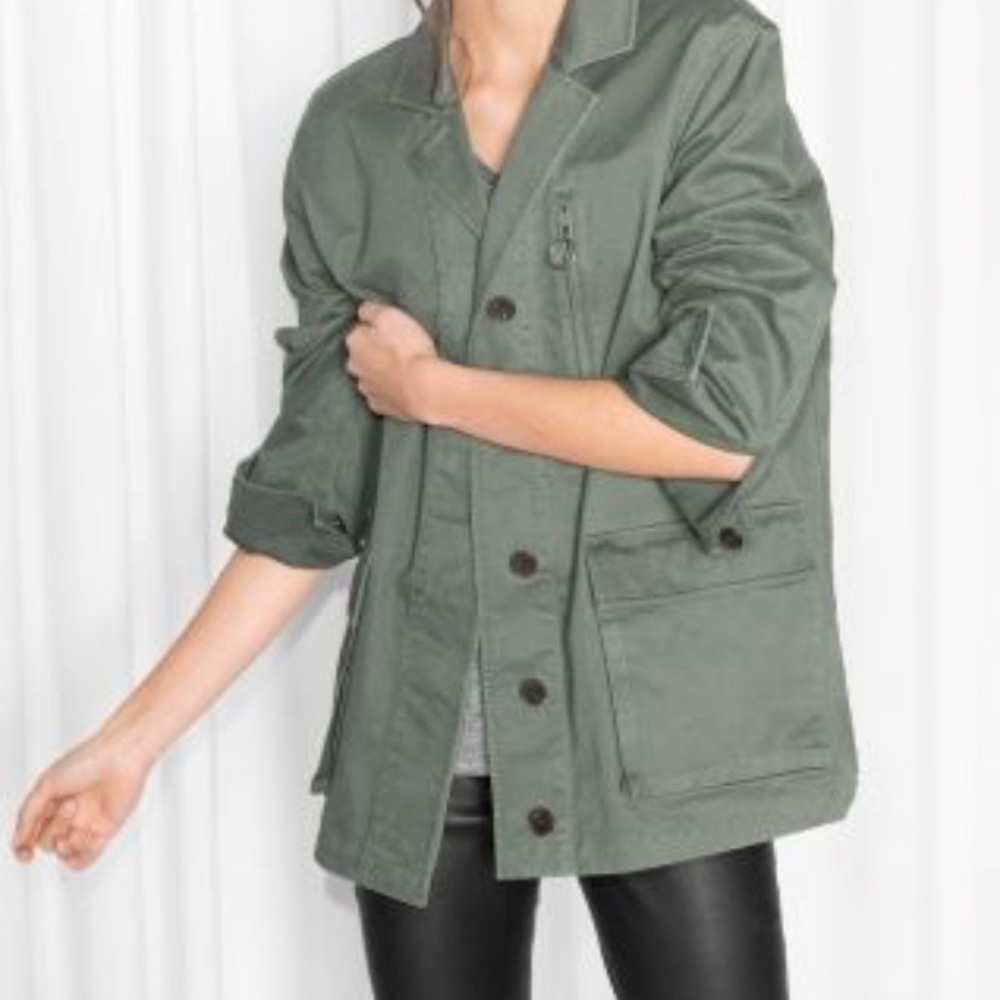 & Other Stories Green Military style Jacket